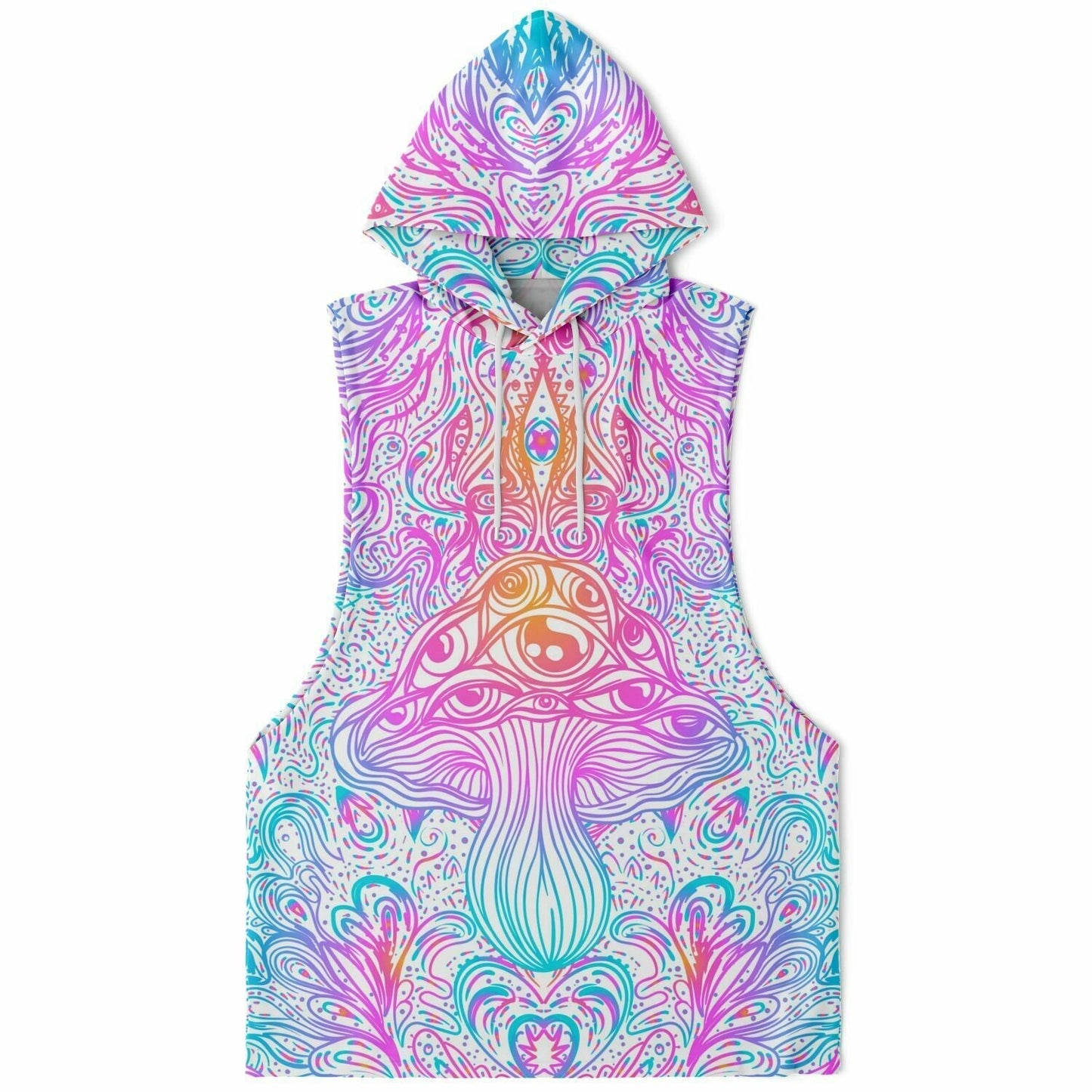 Active Mushroom Fashion Drop Armhole Hoodie