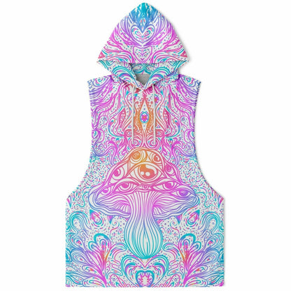 Active Mushroom Fashion Drop Armhole Hoodie