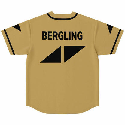 Avicii Tan Wordmark Triangle Rave Baseball Jersey