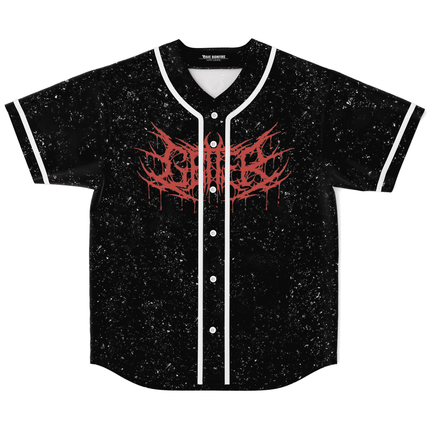 Black Spiky Death Rave Baseball Jersey