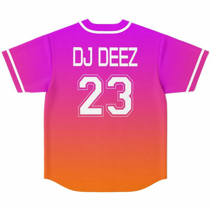 Magenta Minimal Gradient Rave Baseball Jersey