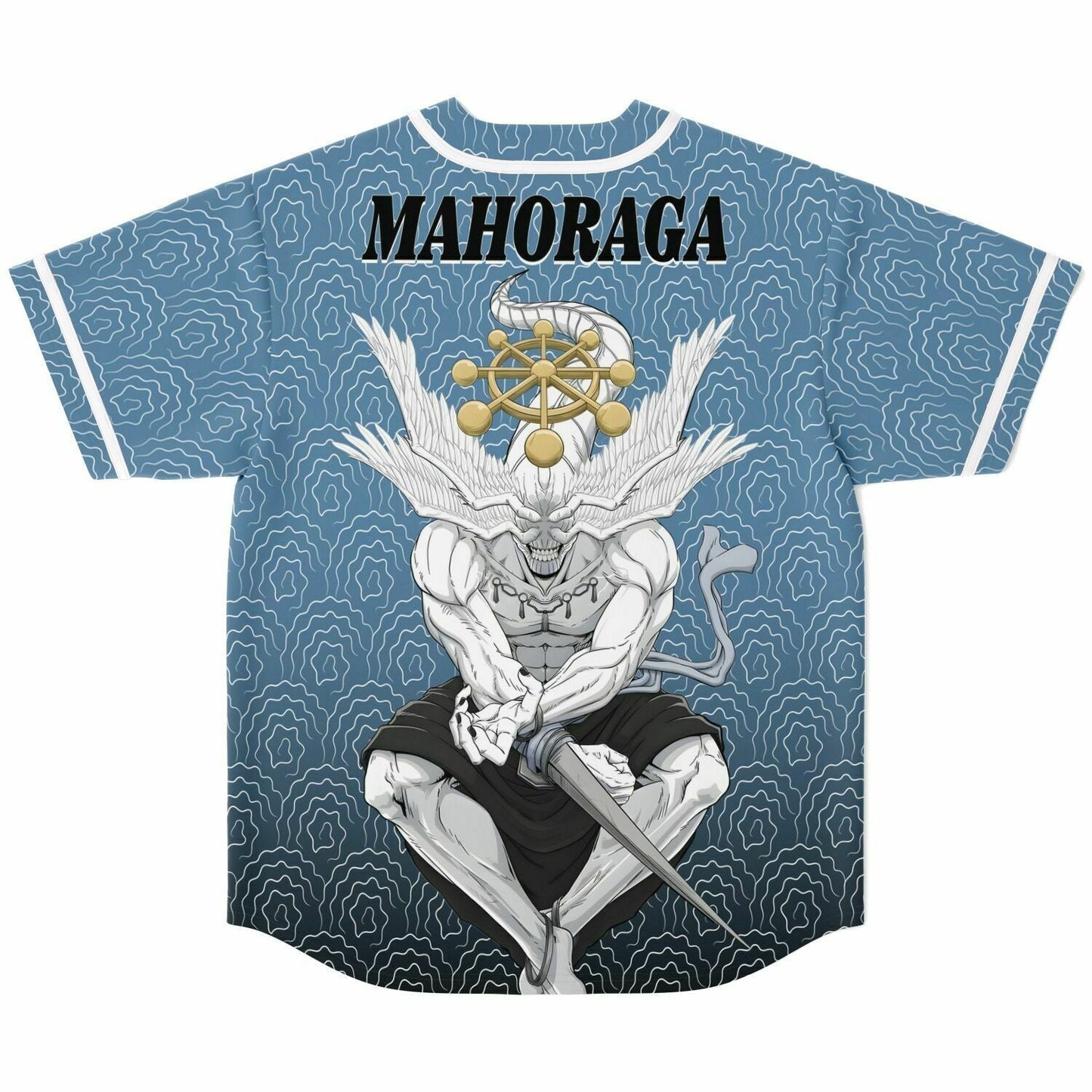 Steel Blue Abstract Topographic Rave Baseball Jersey