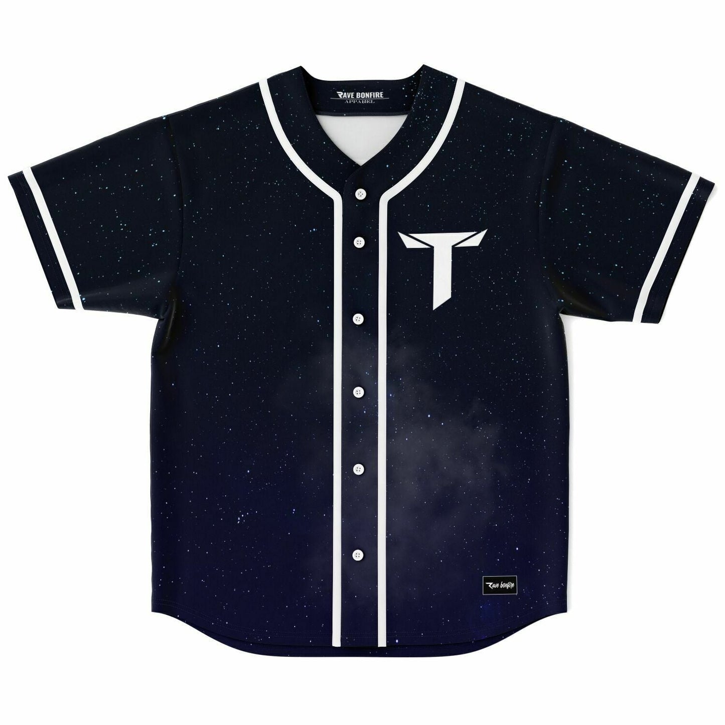 Teminite Deep Navy Night Sky Rave Baseball Jersey