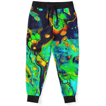 Green Fluid Acid Rave Joggers