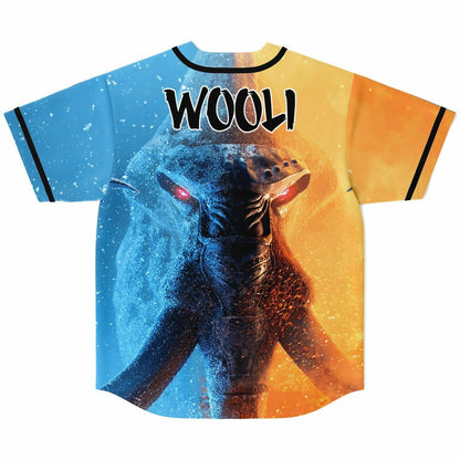 Wooli Icy Blue Giant Mammoth Rave Baseball Jersey