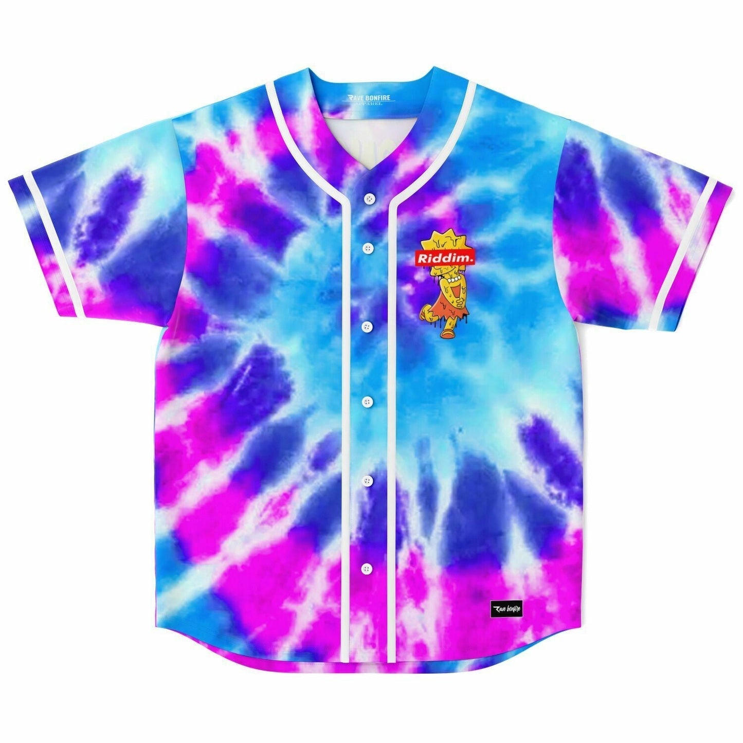 Blue Dripping Rave Baseball Jersey