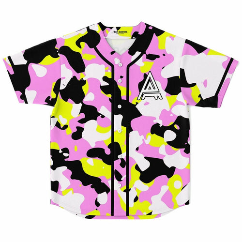 ARMNHMR Pink Camouflage Rave Baseball Jersey
