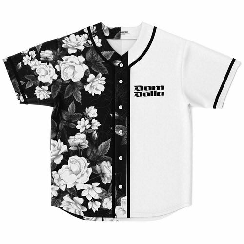 Dom Dolla Black White Vintage Roses Rave Baseball Jersey