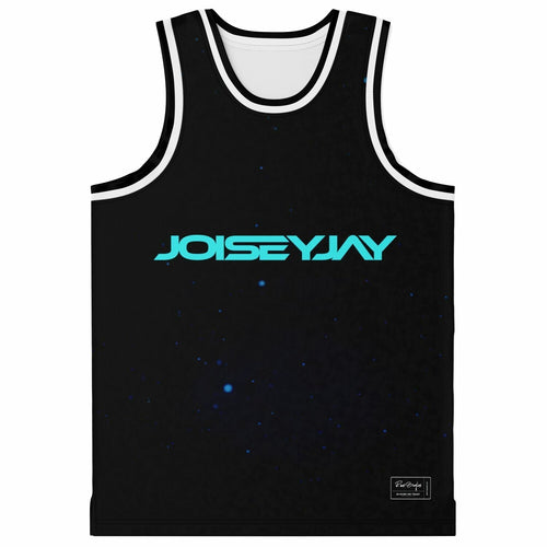 JoiseyJay Black Body Futuristic Wordmark Rave Basketball Jersey