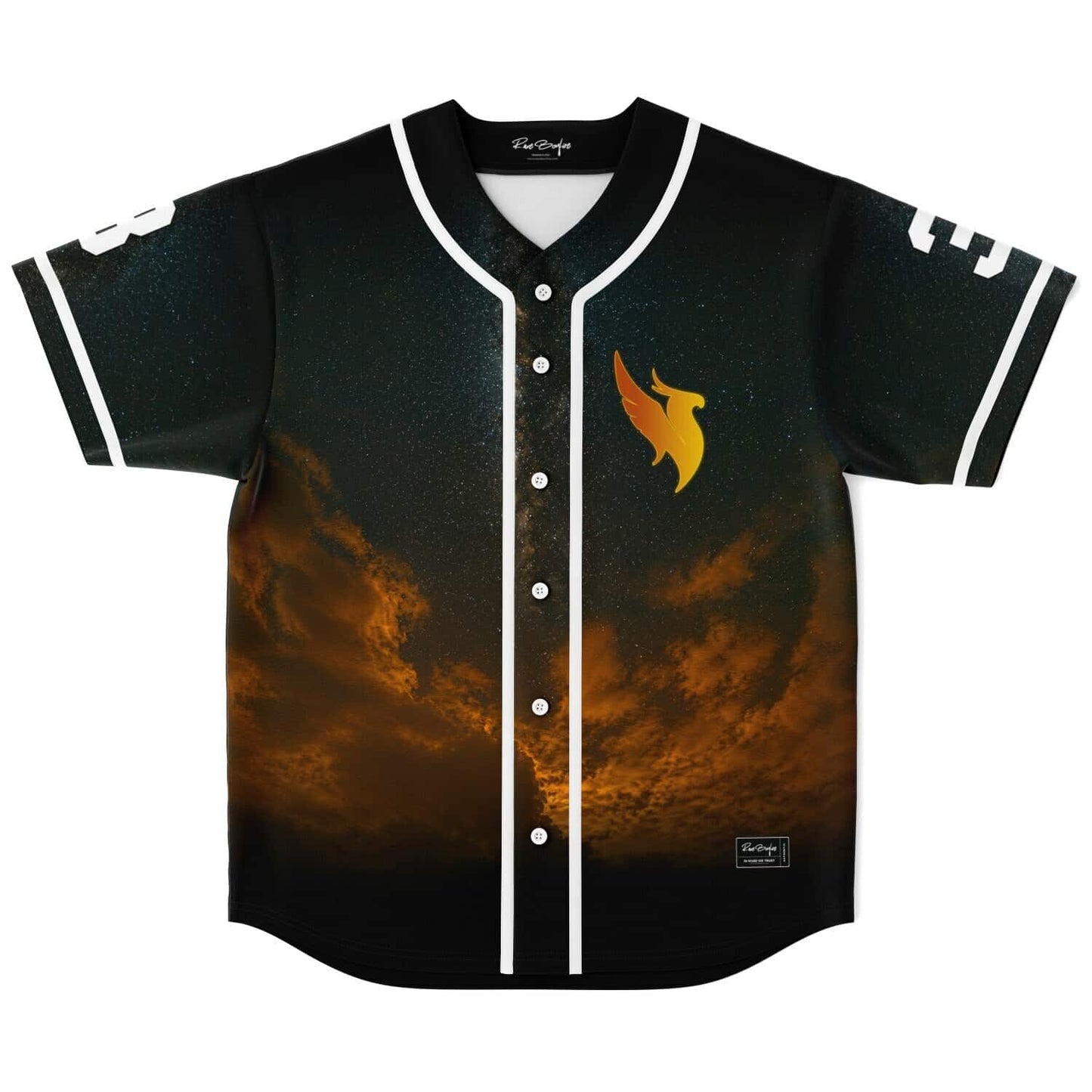 Illenium Black Dark Flaming Phoenix Rave Baseball Jersey