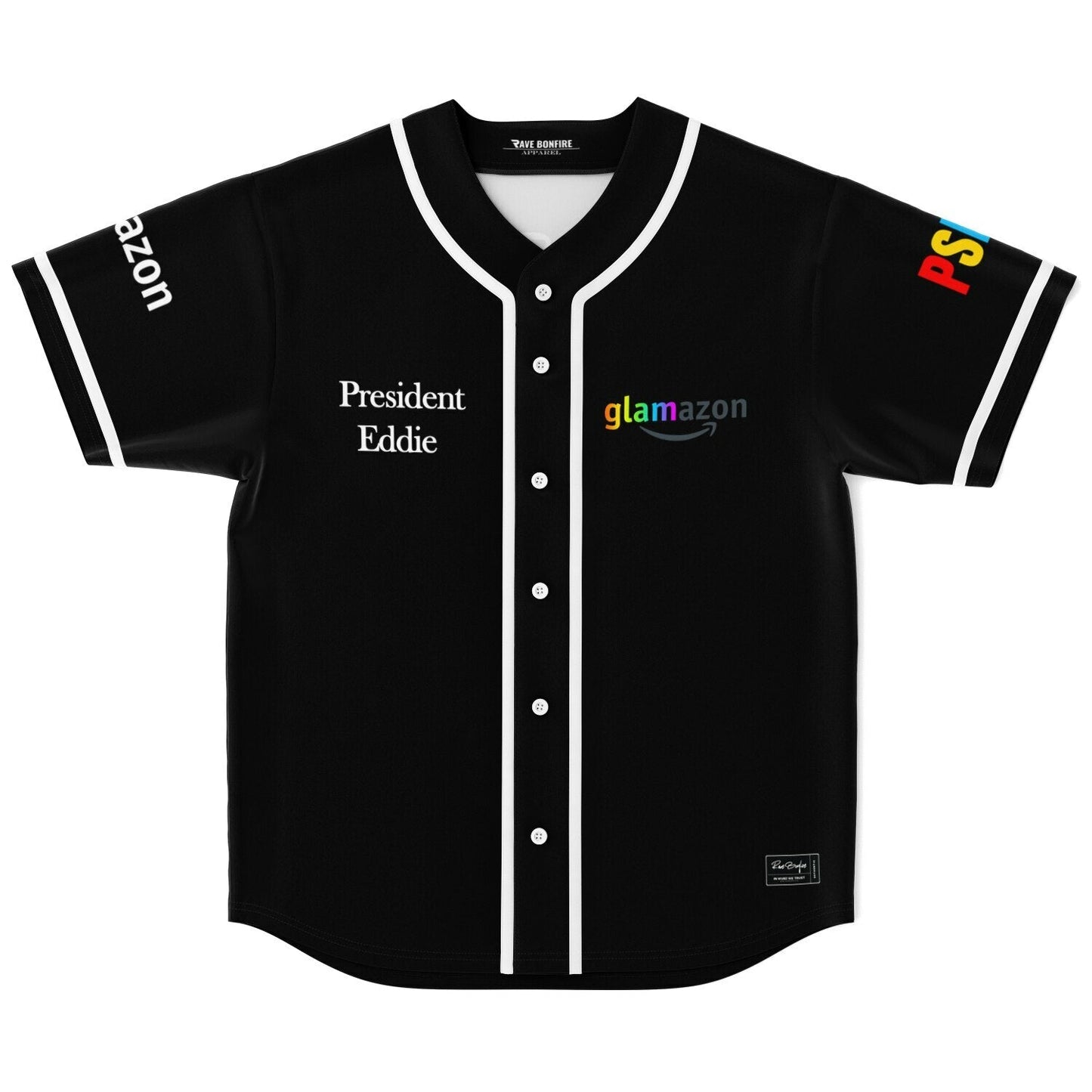 Black ‘Glamazon’ Logo Rave Baseball Jersey