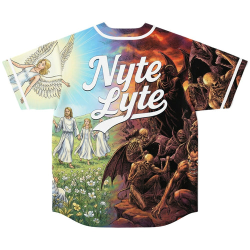 Bright Heaven Vs Hell Rave Baseball Jersey