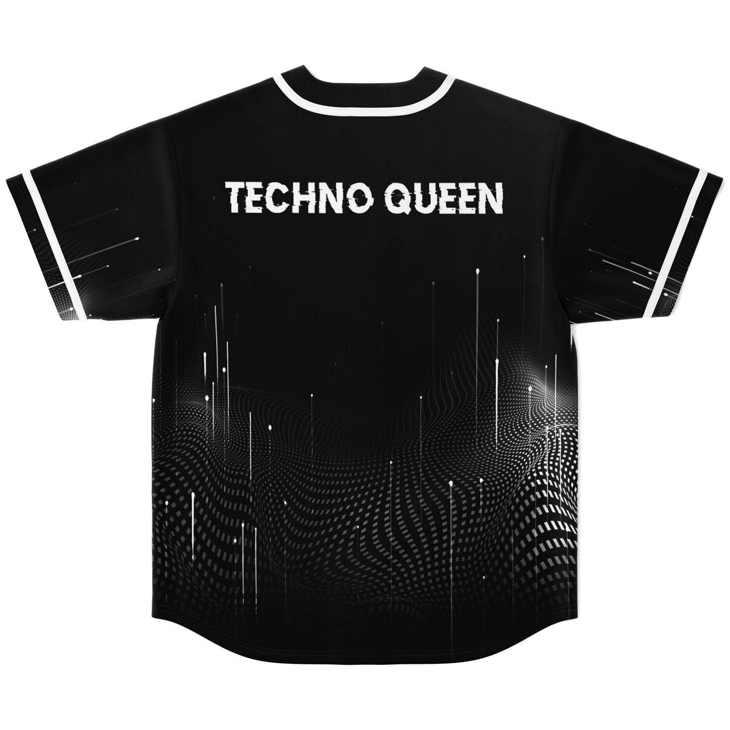 Black White Halftone Rave Baseball Jersey