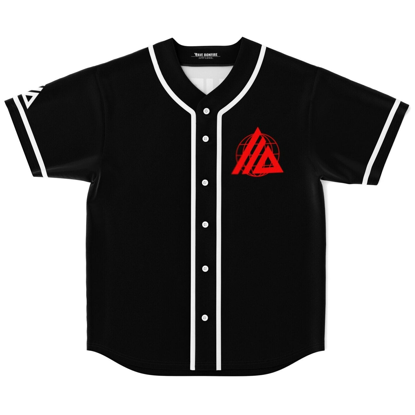 ATLiens Black Chest Triangle Rave Baseball Jersey