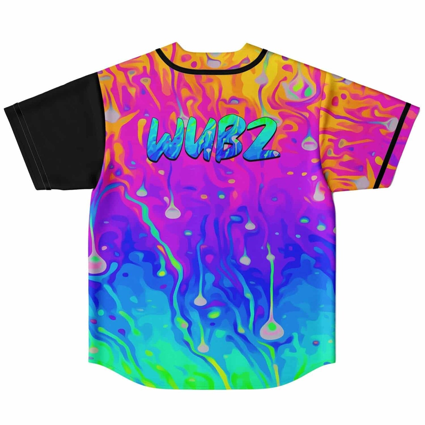 Neon Acid Drip Doodle Reversible Baseball Jersey