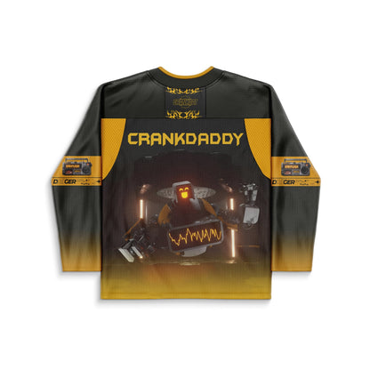 Black Golden 3D Rendered Rave Hockey Jersey
