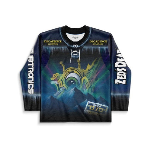 Zeds Dead x Subtronics Tape B Dark Navy Aurora Rave Hockey Jersey
