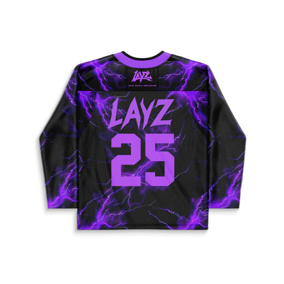 LAYZ Black Purple Electric Rave Hockey Jersey