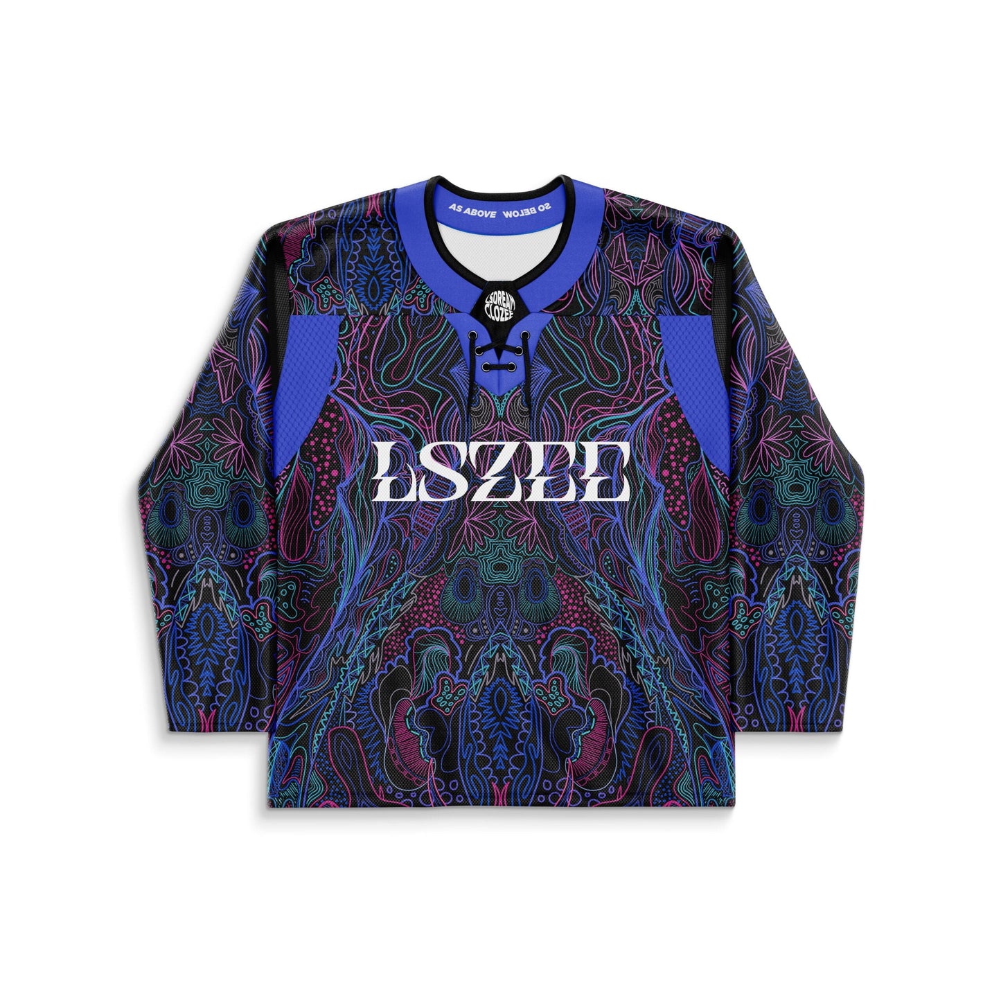 LSZEE Deep Blue Symmetrical Rave Hockey Jersey