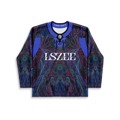 LSZEE Deep Blue Symmetrical Rave Hockey Jersey