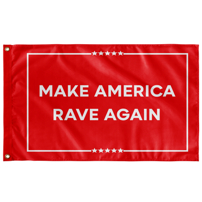 Red Campaign Slogan Rave Flag