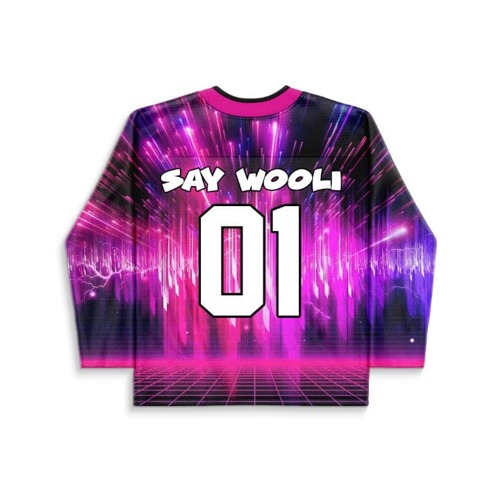 Wooli Pink Synthwave Energy Rave Hockey Jersey