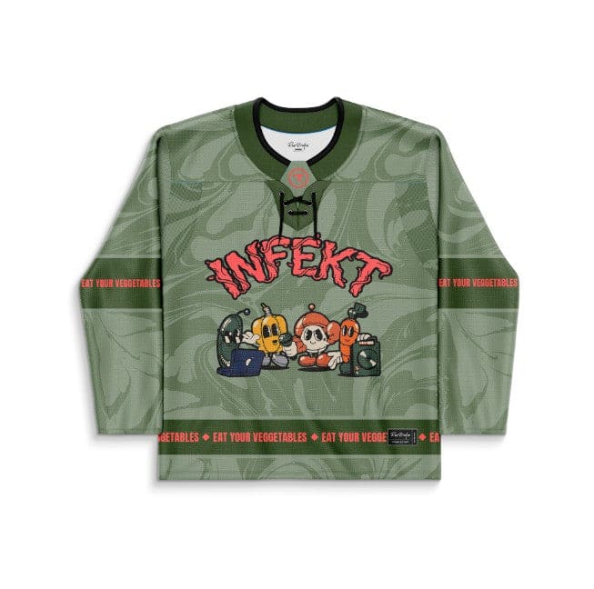 INFEKT Sage Cartoon Vegetable Rave Hockey Jersey