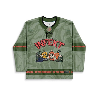 INFEKT Sage Cartoon Vegetable Rave Hockey Jersey