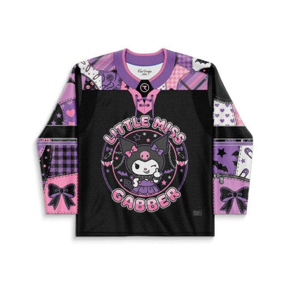 Black Kawaii Goth Rave Hockey Jersey