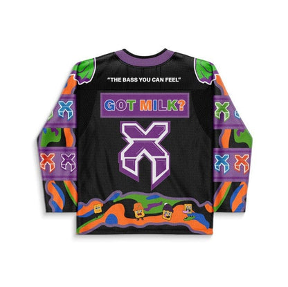 Excision Black Cereal Mascot Rave Hockey Jersey