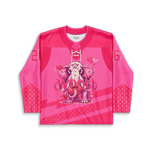 Wooli Hot Pink Ornate Decorated Rave Hockey Jersey