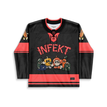 Infekt Black Red Group Retro Rave Hockey Jersey