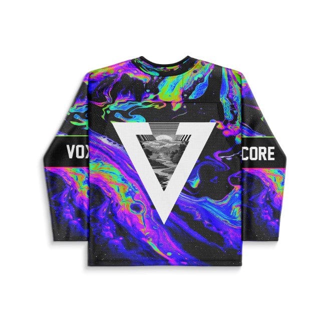 Voxcore Neon Trippy Psychedelic Rave Hockey Jersey
