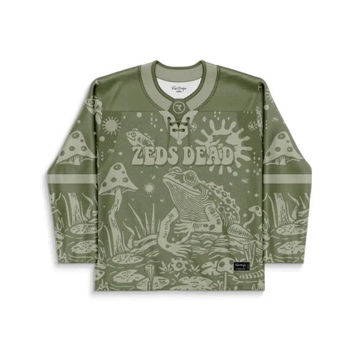 Zeds Dead Olive Psychedelic Nature Rave Hockey Jersey
