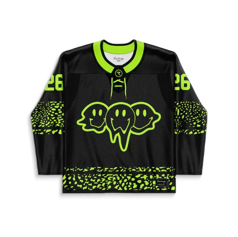 Rusko Black Neon Three Overlapping Rave Hockey Jersey