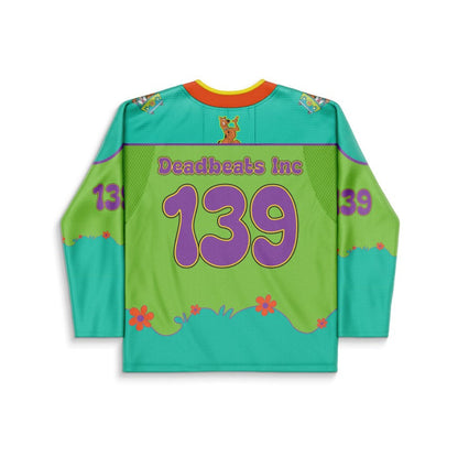 Zeds Dead Teal Lime Retro Flower Rave Hockey Jersey