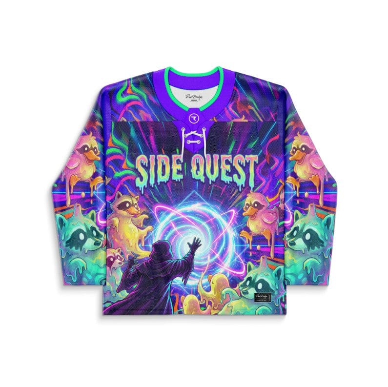 Purple Psychedelic Cosmic Rave Hockey Jersey