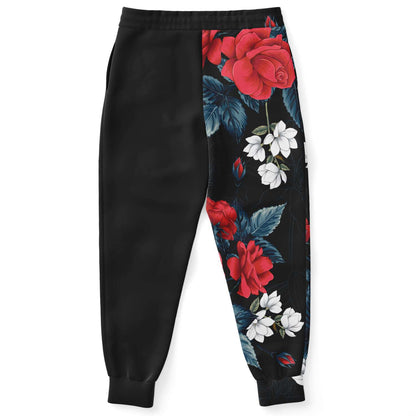 Black Floral Rave Joggers