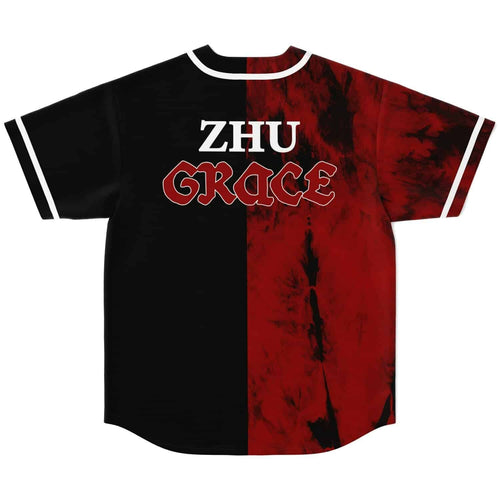 ZHU Black Deep Split Rave Baseball Jersey
