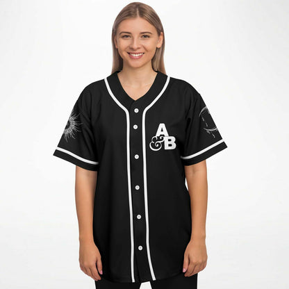 Above & Beyond Black A&B Monogram Rave Baseball Jersey