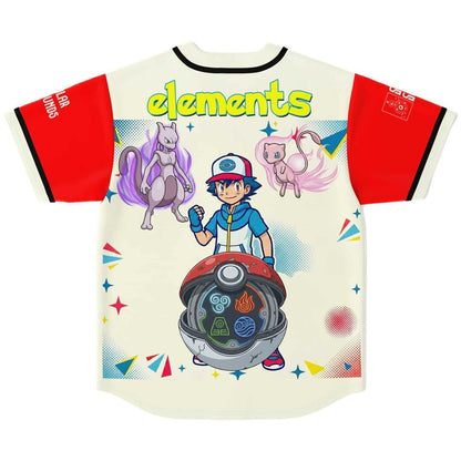 Elements Cream Pokemon Cast Rave Baseball Jersey
