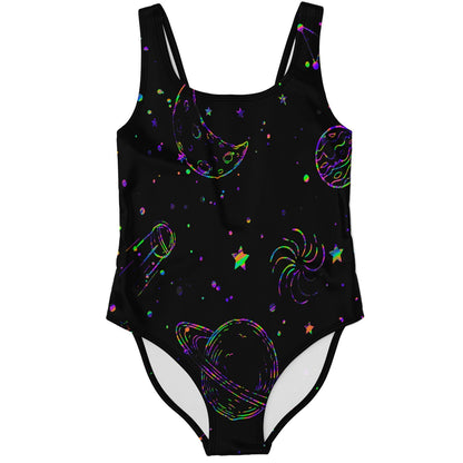 Black Outer Space Rave Swimsuit