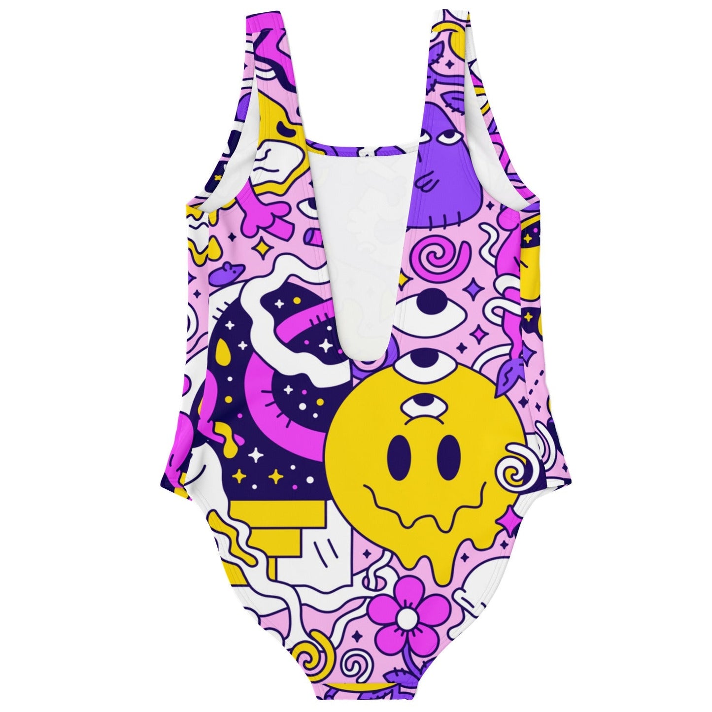 Pink Lilac Quirky Doodle Rave Swimsuit