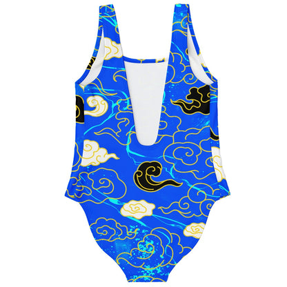 Royal Swirling Stylized Rave Swimsuit