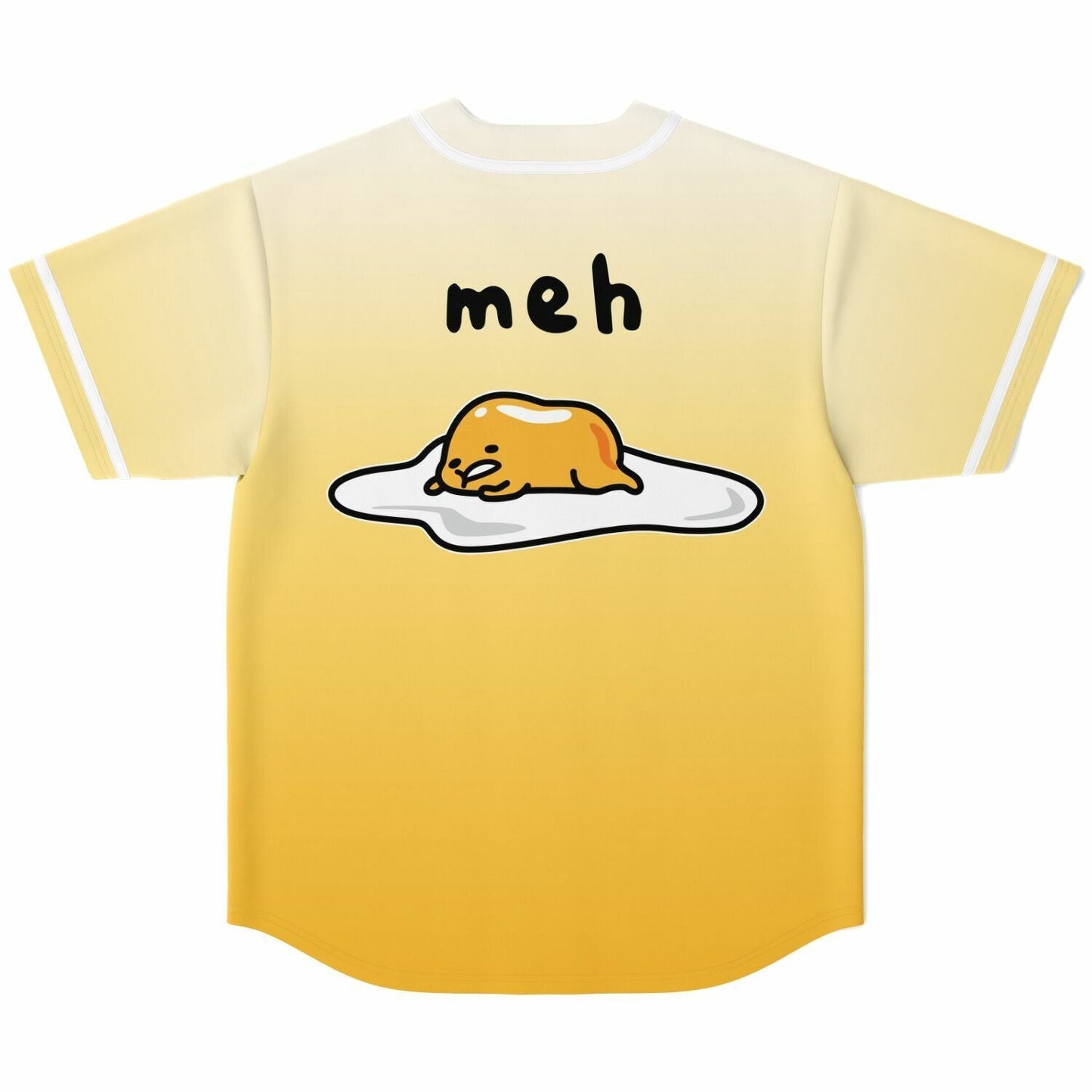 Pale Yellow Plain Gradient Rave Baseball Jersey