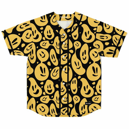 Black Trippy Melting Rave Baseball Jersey