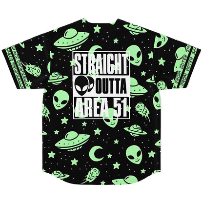 Black Aliens Rave Baseball Jersey