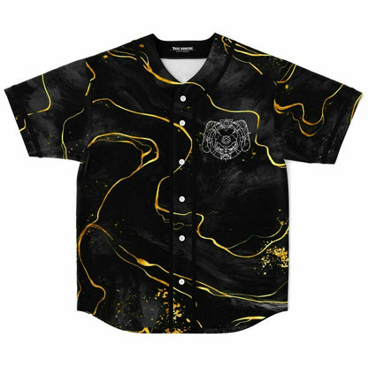 Marauda Black Gold Liquid Rave Baseball Jersey