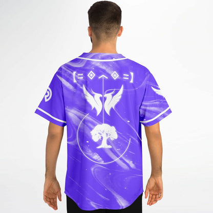 Bright Purple White Phoenix Rave Baseball Jersey