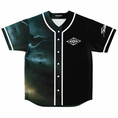 Slander Black Dark Stormy Rave Baseball Jersey